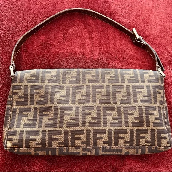 Fendi Brown Monogram Shoulder Bag - Picture 4 of 9